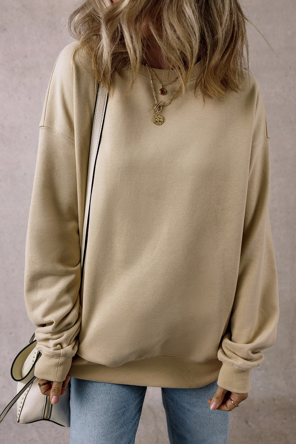 Round Neck Long Sleeve Sweatshirt