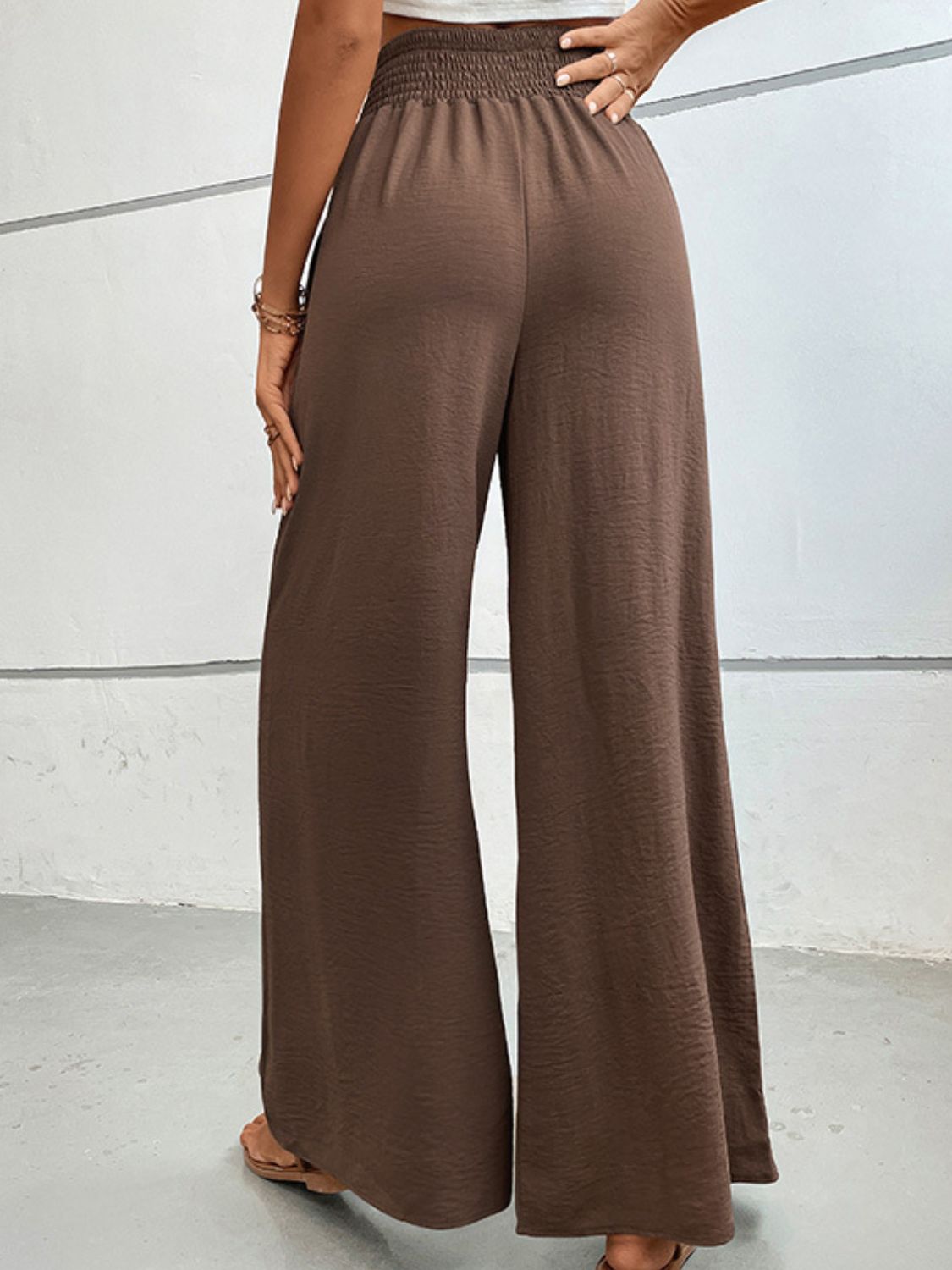 Perfee Wide Waistband Relax Fit Long Pants